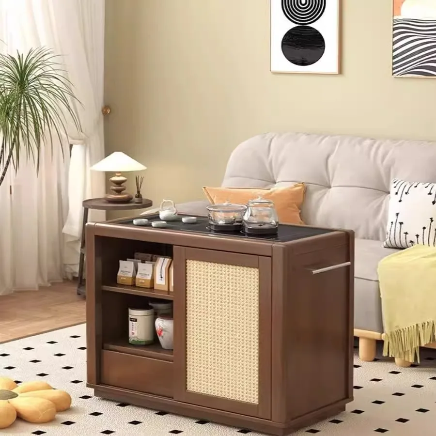 Household integrated tea cabinet Boiling cabinet Bed and breakfast tea room Boiling table Household sofa edge tea table