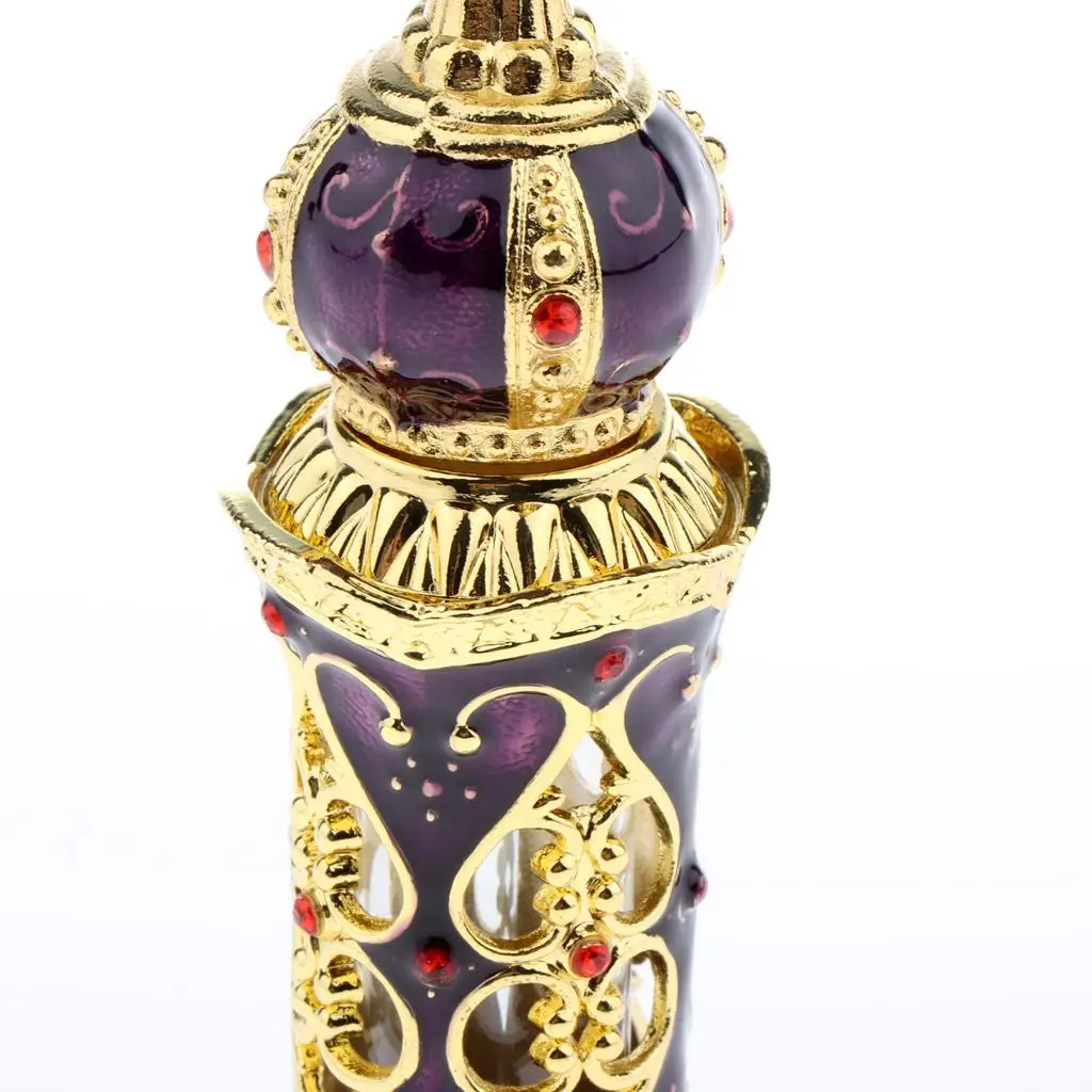 Leere Flasche für Parfüm, elegante Vintage-Kosmetikflaschen mit glitzernden Strasssteinen