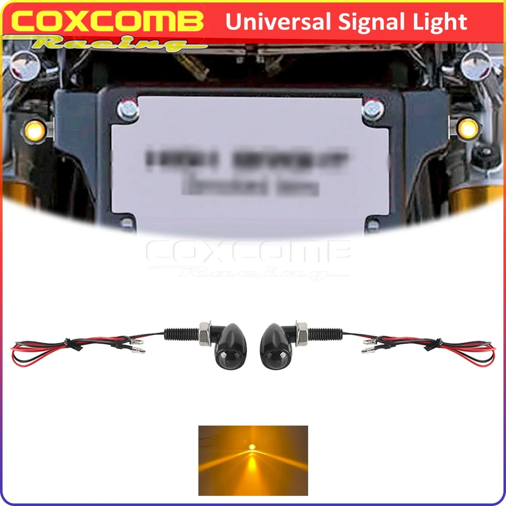 

LED Motorcycle Turn Signal Light Blinker Mini Bullet For Benelli Ducati YAMAHA FZ YZF MT BMW Kawasaki Flasher lights Signal Lamp
