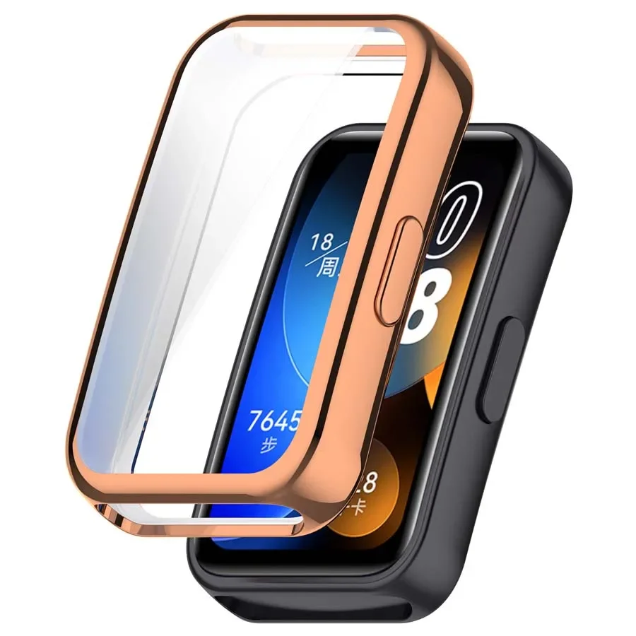 Soft TPU Case For Huawei Band 9 Smart Watch Accessories All-around Protective Cover Bumper For Huawei Band 8 9 Screen Protector