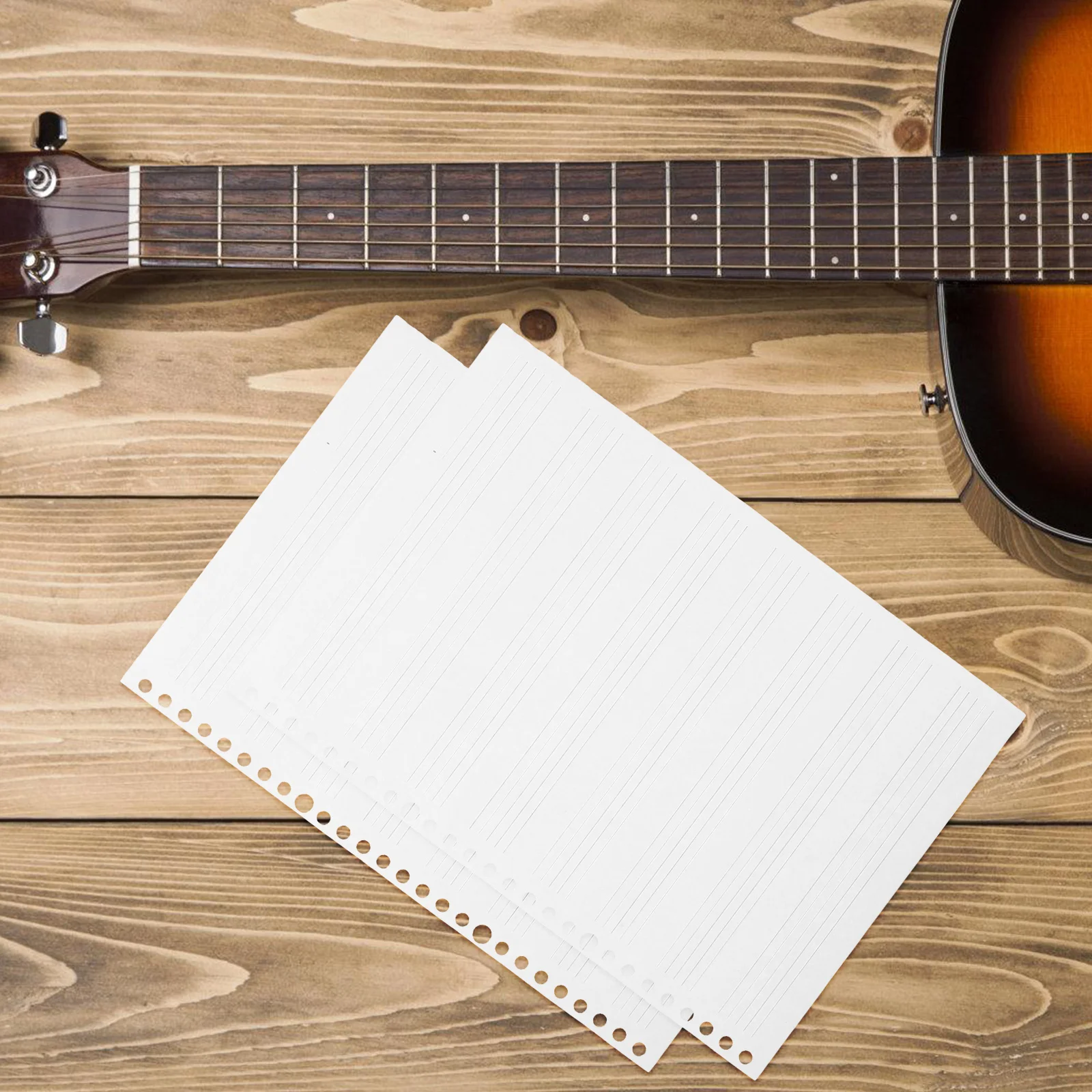 

2 Books Musical Score Loose Leaf Paper Blank Staff Refill Sturdy Smooth Ideal Students Musicians Composers Versatile Classical
