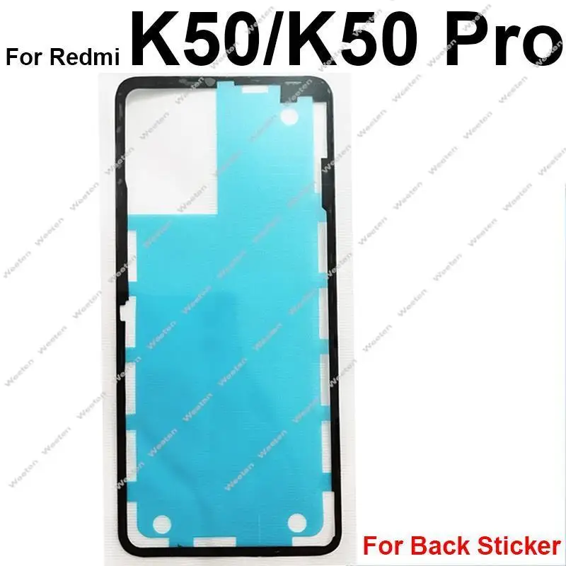 Back Battery Housing Cover Adhesive Rear Camera Lens Sticker Glue Tape For Xiaomi Redmi K50 Pro K50i K50 Gaming K50 Ultra