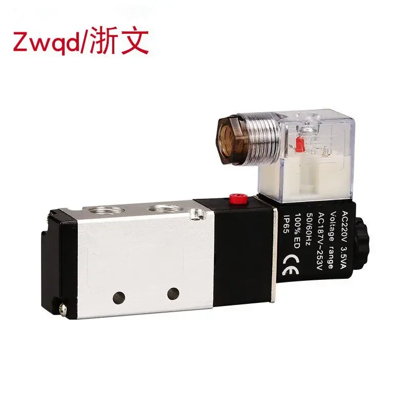 صمام لولبي 1PC for Solenoid Valve 2S512-08 Reversing Valve Two Position Five Way Single Electronically Controlled Pneumatic Valve الهواء المضغوط — تفصيل 4