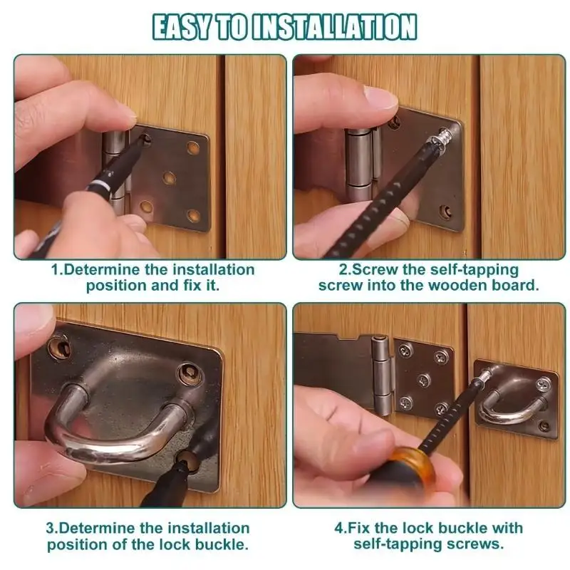 652F Reinforced Steel Folding Door Latches Old Fashioned Design for Greatest Security