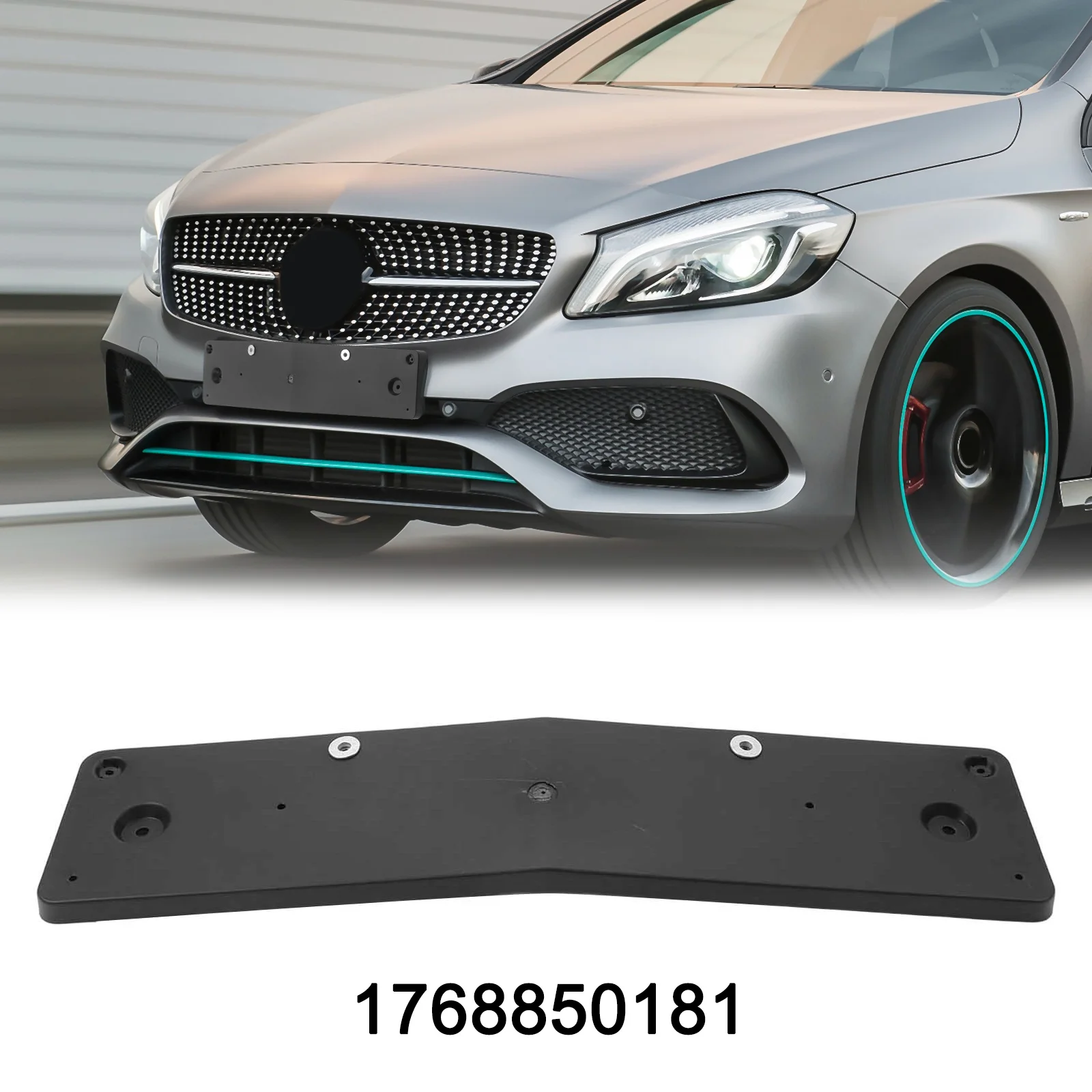 

For Vehicle Front Bumper Front Bumper Bracket Front Bumper License Plate Bracket Bumper Made Of ABS Material Practical Use