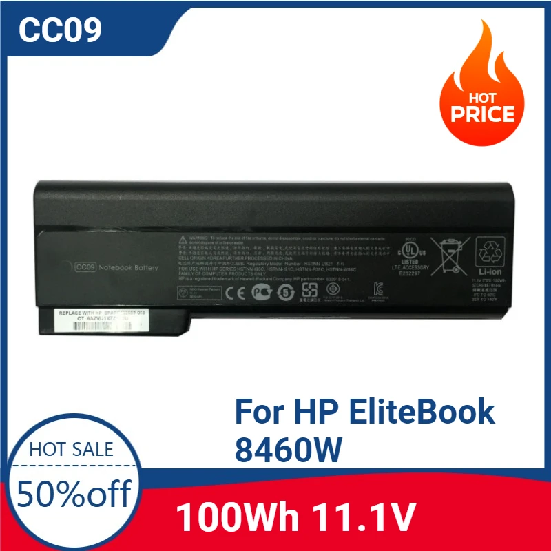 New High-quality CC09 CC06 11.1V 100Wh Laptop Battery for HP EliteBook 8460W 8460P 8560P ProBook 6360B 6560B 6460B 6470B