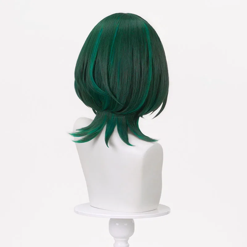 Jogo genshin impacto nefer peruca cosplay nefer verde peruca curta para comicon festa de halloween adulto feminino masculino role play prop