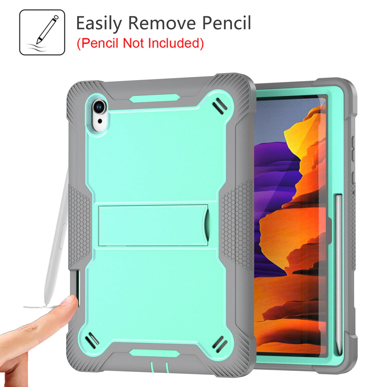 

For new Samsung Galaxy Tab 2025 S11 S10 S9 S8 FE Plus Ultra A11 + 14.6" 12.4" 11" Tablet Stand Cover Shell With Foldable Bracket