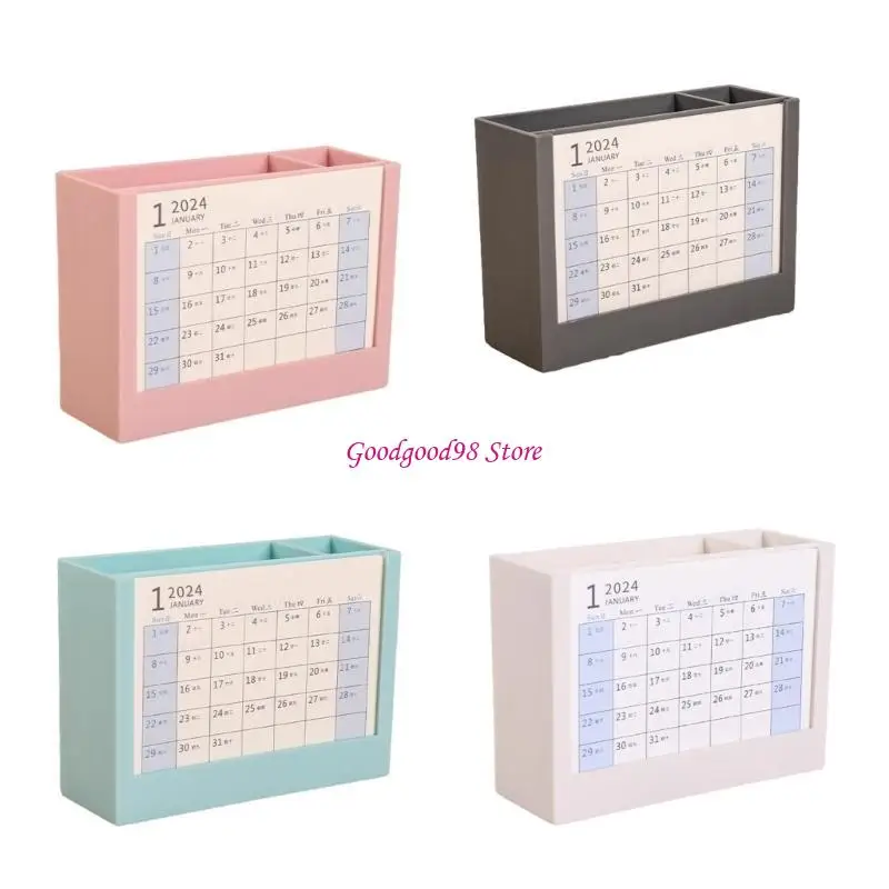 حامل أقلام مكتب متعدد الأغراض 2 في 1 مع تقويم مكتب 2024 #5