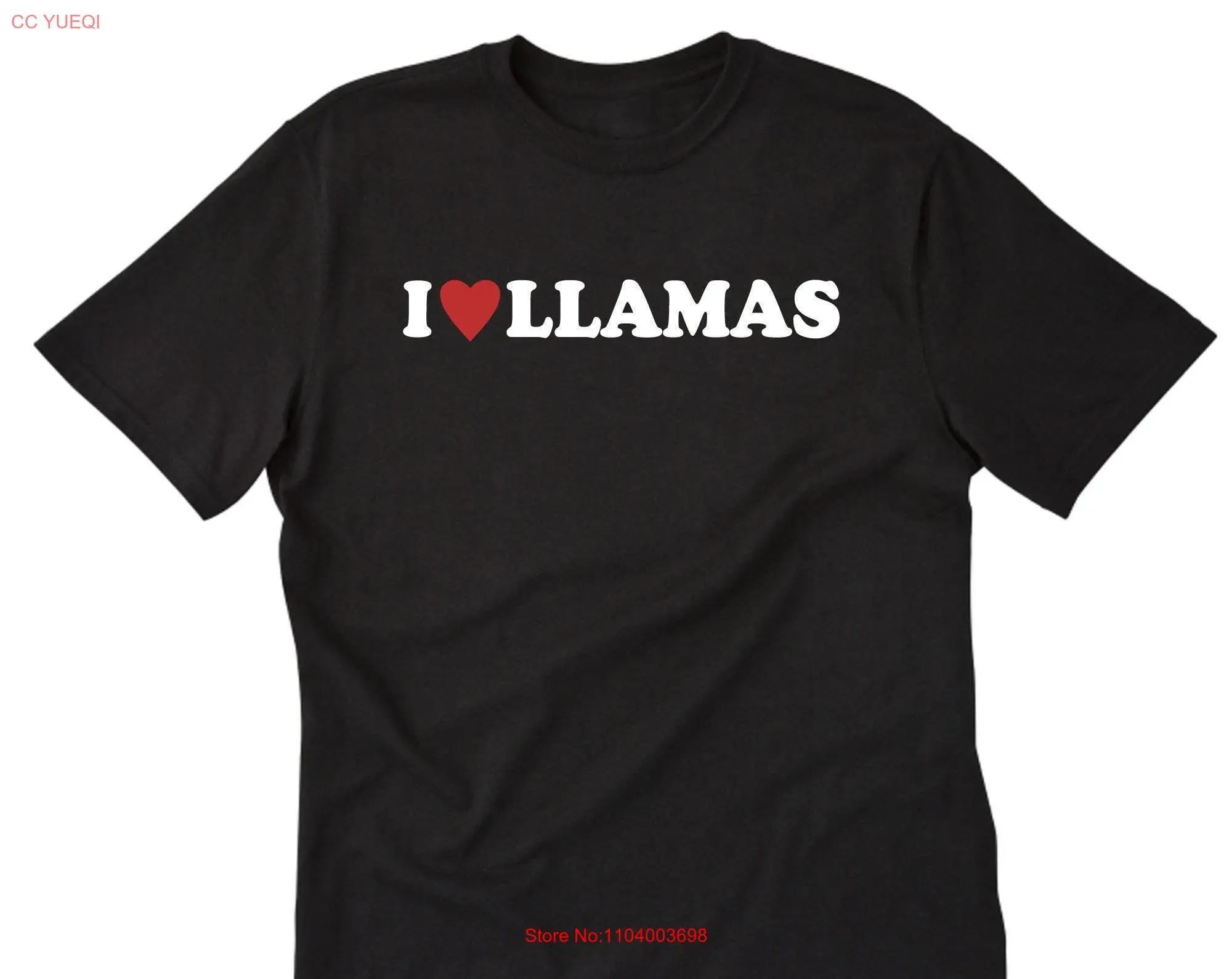 

Футболка I Love Lamas Heart Llama Pet Farmer Farming Animal с длинными или короткими рукавами