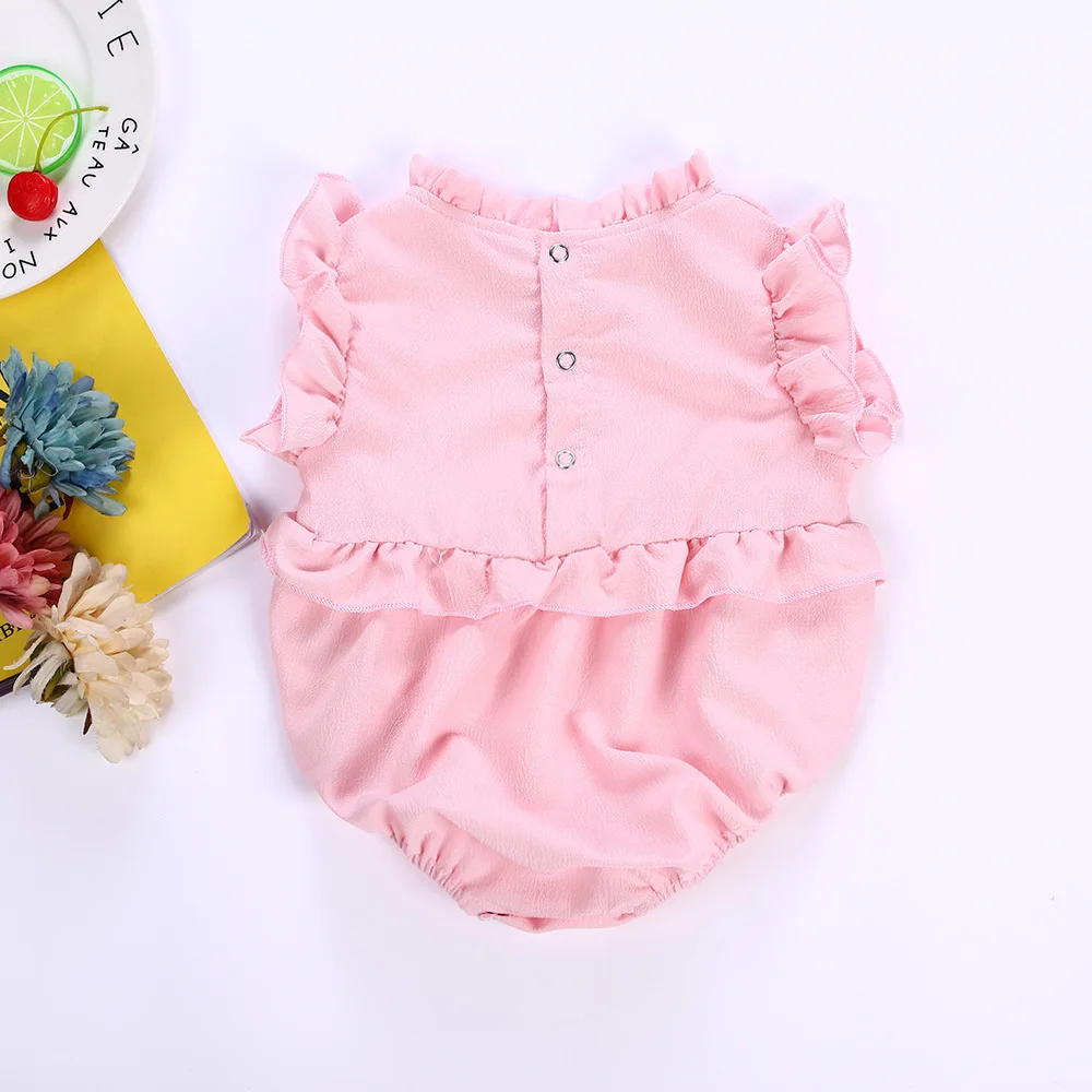 Summer Baby Girl Rompers Linen Cotton Ruffles Bebe One-Piece Newborn Baby Clothes Infant Baby Outfit Baby Girl Clothes