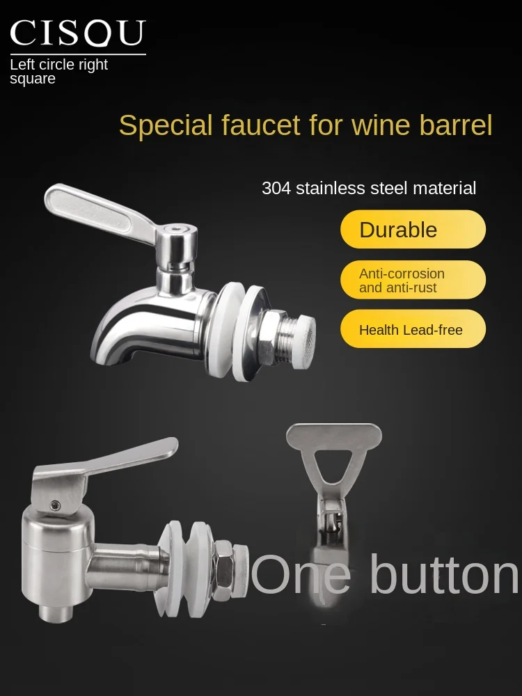 Wine Jar Barrel Faucet Glass Wine Fermentation Jar Ceramic Making Mixed Liquor Jars Wine Jar 304 Stainless Steel Switch Valve