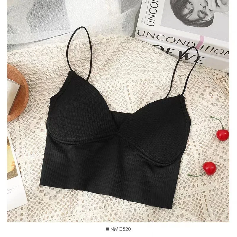 Women Sexy Crop Tops Bra Tube Top Female Streetwear Sleeveless Seamless Sports Bra Crop Camis Top Tee Bandeau Top Basic Tank image 6