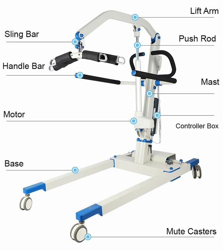 home care powerful nursing medical rehabilitation training device patient crane for handicapping electric patient lift lifter