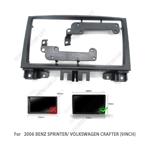 Imagen 2 del producto Fascias de Radio de coche de 9 pulgadas para BENZ SPRINTER/VOLKSWAGEN CRAFTER, reproductor estéreo Android, Panel de unidad principal de 2 Din, marco de tablero