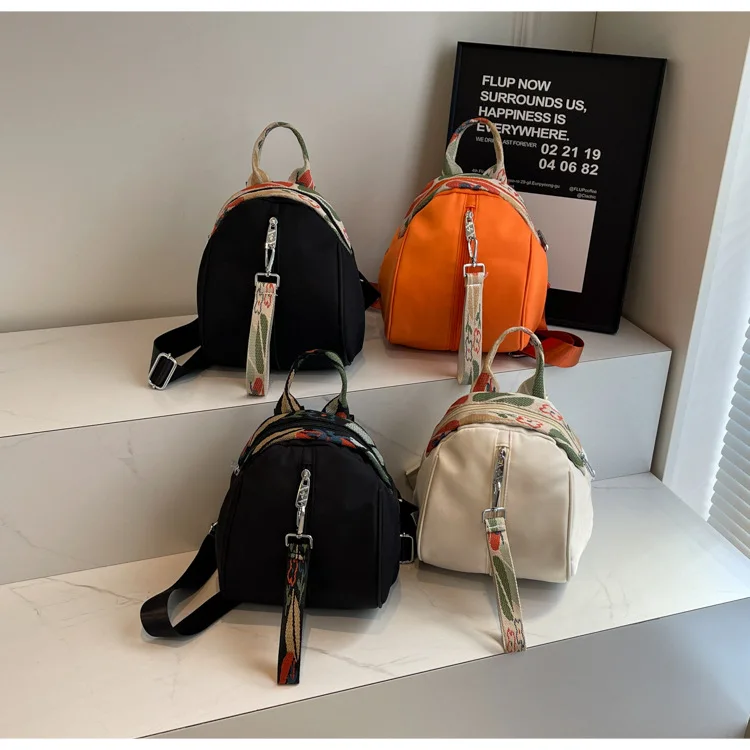 

2025 Waterproof Nylon Backpack for Women, Large Capacity Convertible Shoulder Bag, Lightweight Daypack, Durable Spacious