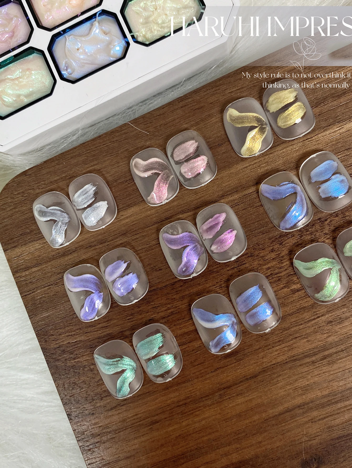 9 couleurs Aurora perle effet solide adhésif Gel vernis à ongles dégradé Semi Permanent tremper UV LED Nail Art Gel vernis pour N