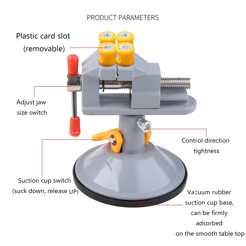 M6CF Mini for Bench Vise Small Table Clamp Universal Drill Press Vise For Diy Jewelry Watch Repairing Nuclear Carving Clip Ho