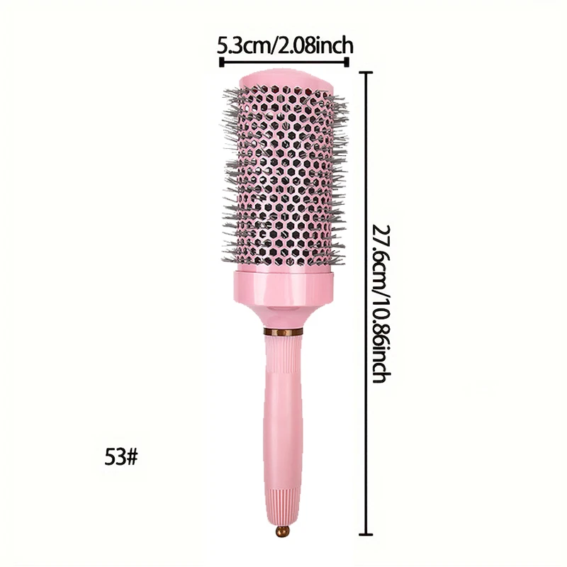 1pc/ Pink round curling comb, 4 sizes suitable for all hair lengths, perfect for fashionable curly hair and women's styling view 6