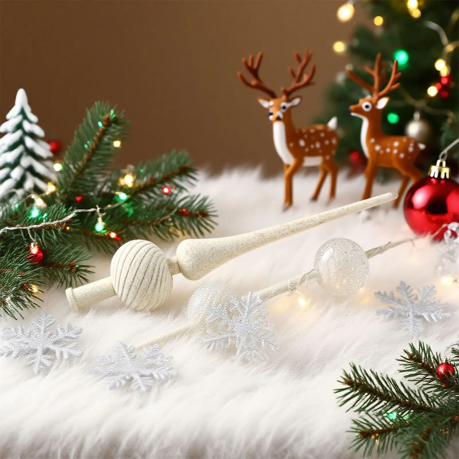 

11inch Christmas Tree Topper Velvet Cone-shaped Ornament For Tree Navidad New Year Home Decor Props Festival Party Decorations