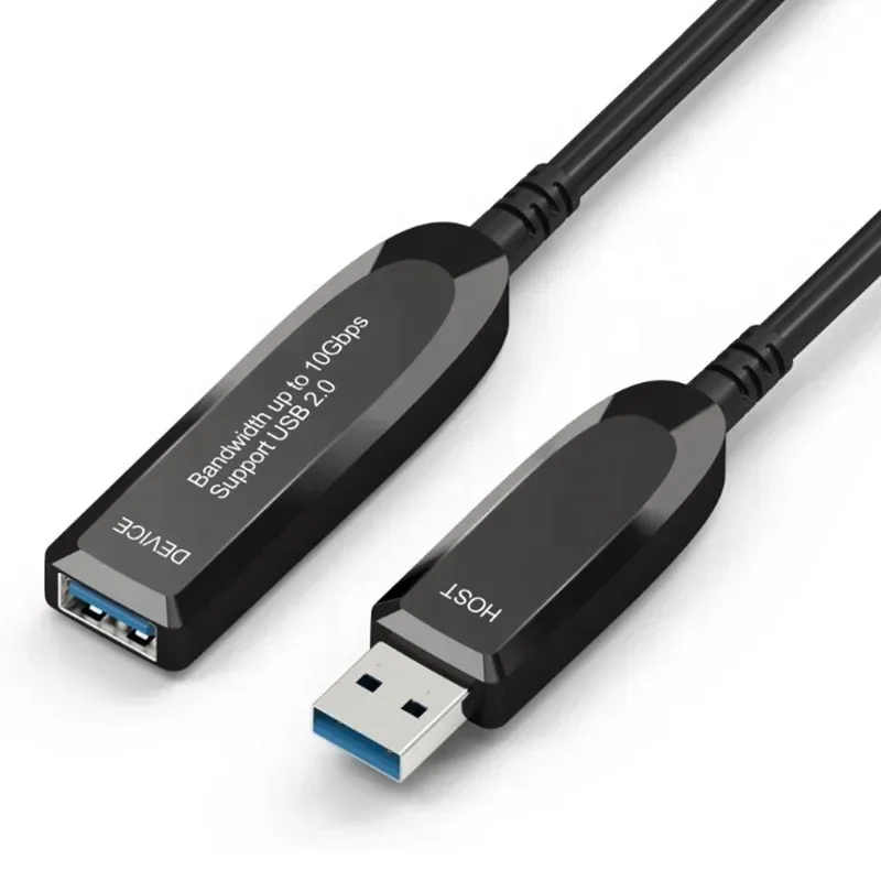 USB 3.0 Fiber Optic Cable 10Gbps AOC USB3.0 Extension Cable Backward Compatible with USB2.0 for HDD Encl Digital Camera Keyboard