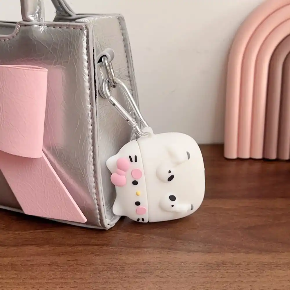 جراب سماعة أذن شخصية كرتونية لطيف لأجهزة AirPods ، سيليكون ناعم ، غطاء حماية ضد السقوط ، مرحبا كيتي ، صندوق الشحن الساخن ، 1 ، 2 ، 3 Pro