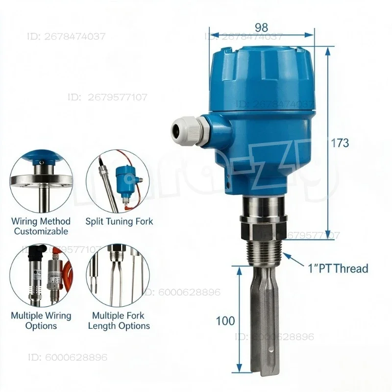 Tuning Fork Level Switch Tuning Fork Level Sensor Explosion-Proof Liquid Level Sensor For Liquid & Solid