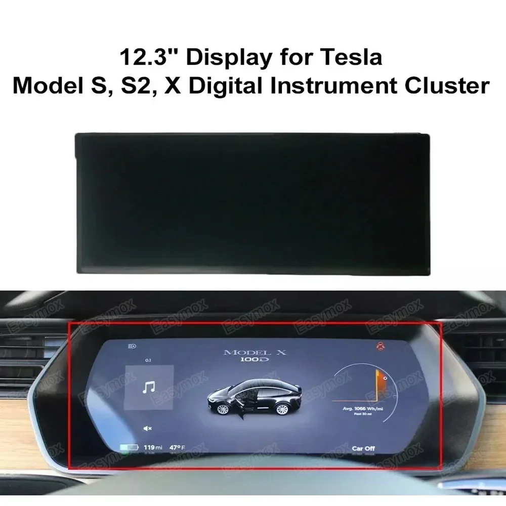 12.3“ LCD Display LA123WF4-SL01 Dashboard for Tesla Model S  S2  X GEN 2 Digital Instrument Cluster Multimedia Repair