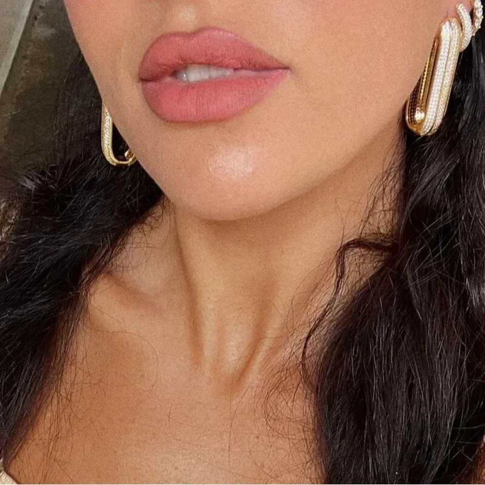 

2025 сверкающие циркониевые серьги-кольца, круглые серьги в форме сердца для женщин, свадебные украшения для помолвки