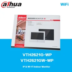 Dahua-IPおよびWI-fi屋内モニター,ドアステーションおよびipcモニターのサポート,双方向オーディオ,VTH2621G-WP