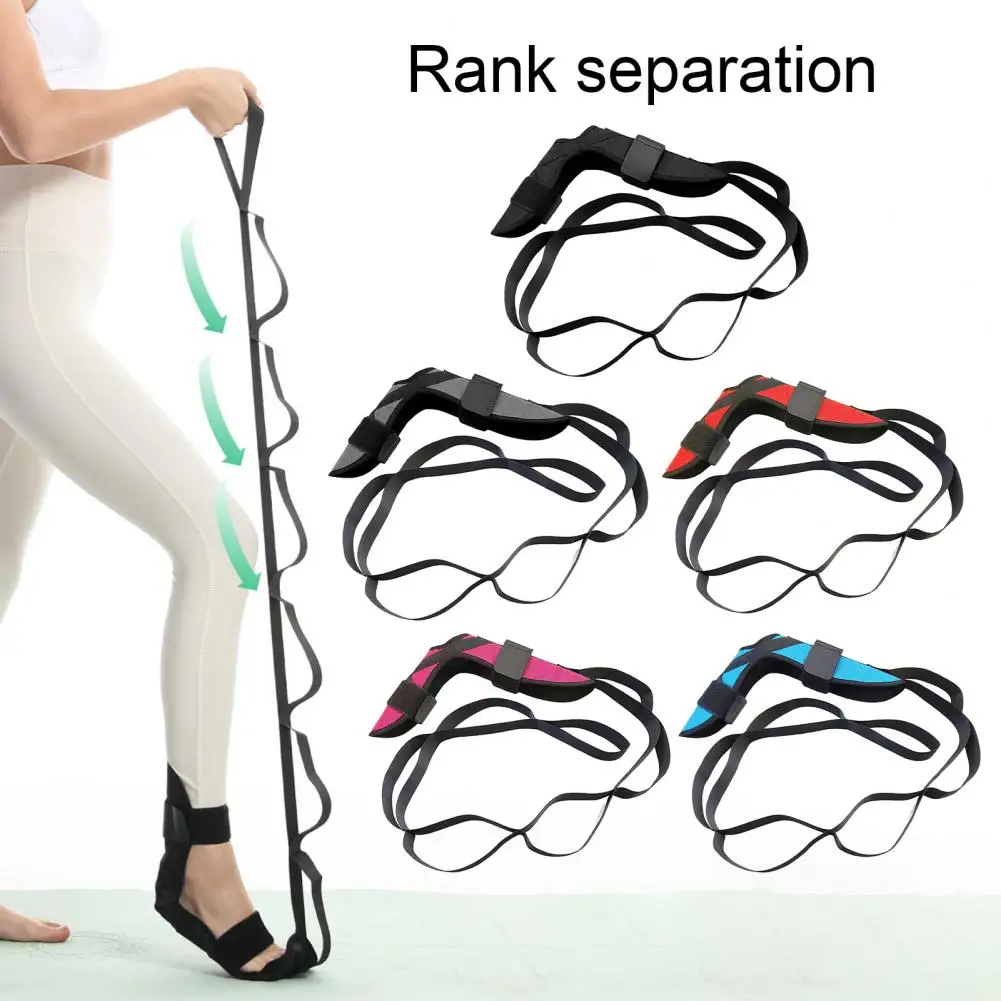 

Yoga Stretching Strap with Loop Adjustable Foot Calf Stretcher Band Men Women Home Workout Exercise Physical Therapy Resistance