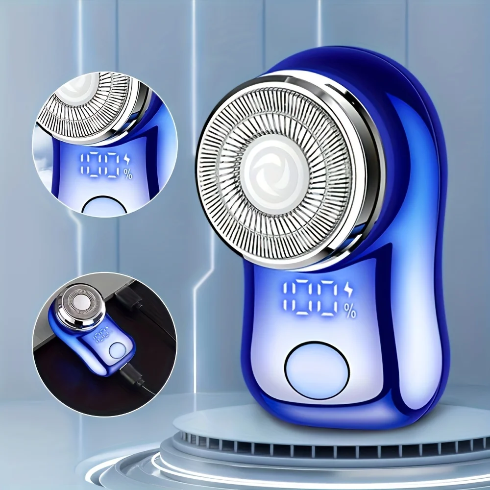 Mini Electric Shaver, Efficient Shaving, Double-ring Blade, Smart Digital Display, Detachable Head, Easy Cleaning Type-C