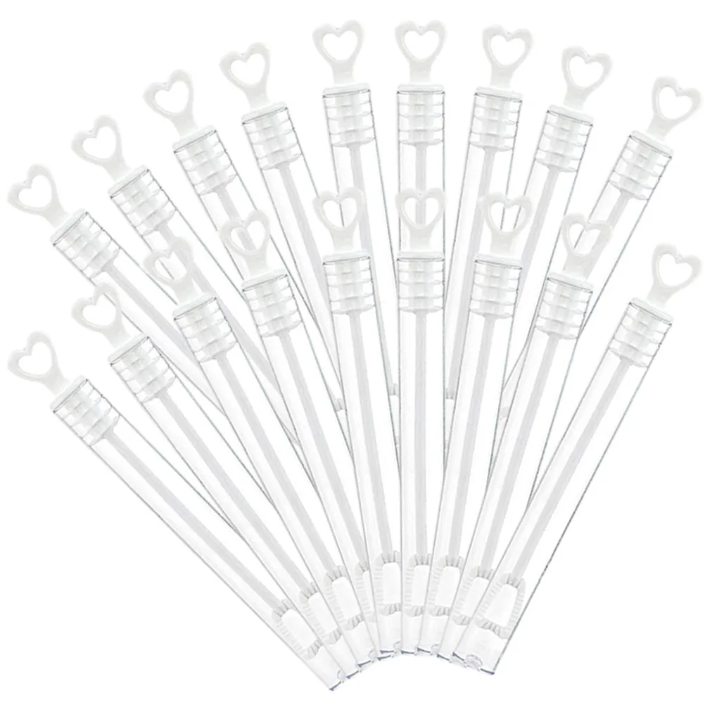 

18 Pcs Baby Gifts Bubble Wand Bottle Plastic Wands White Refillable Tube Soap Water