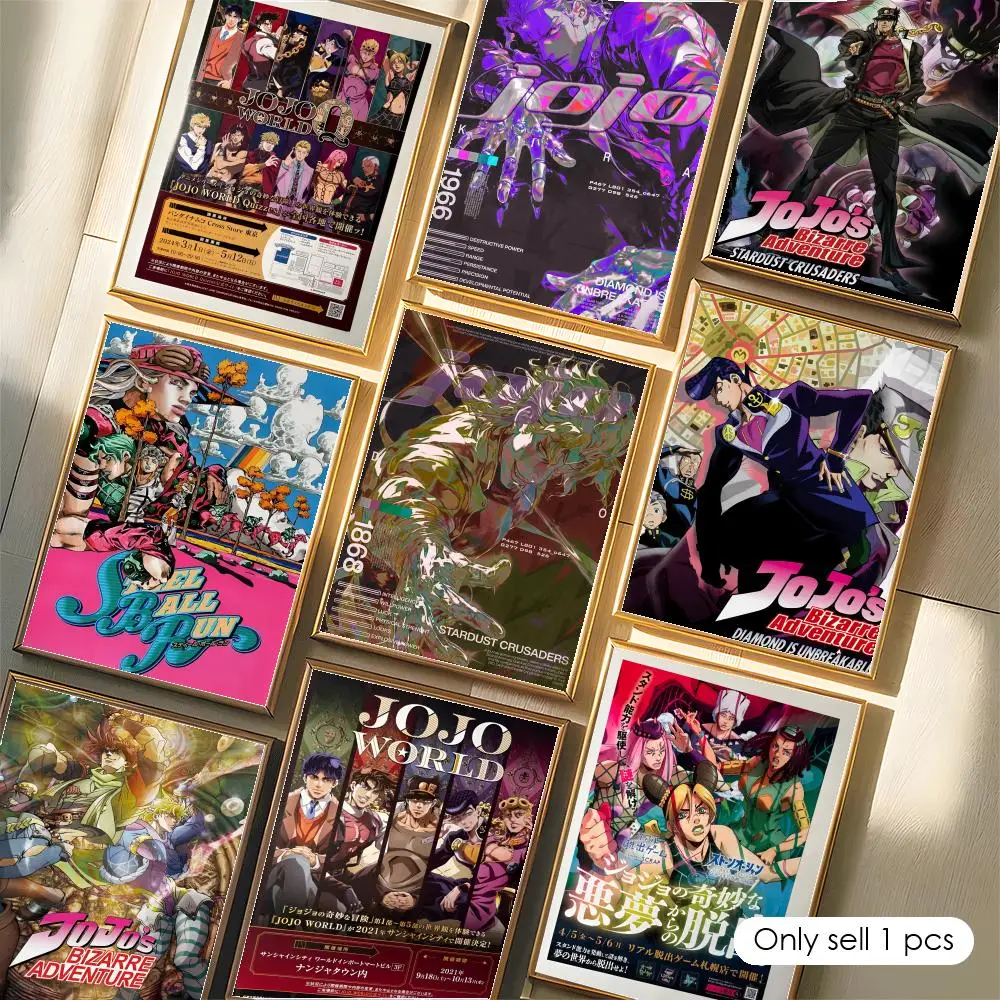 Japanese Anime Steel Ball Run Poster Wall Art Poster Sticker for Living Room Bedroom Bar Home Decor Mural Painting Decoration