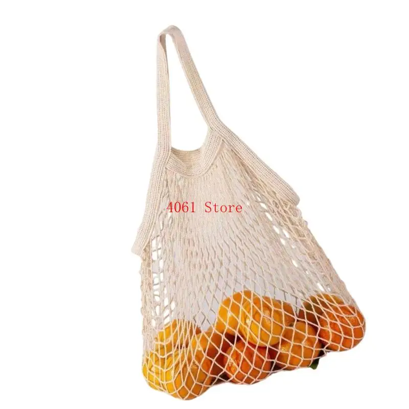 Practical Cotton Net Grocery Bag With Large Capacity Foldable For Outdoor Activities