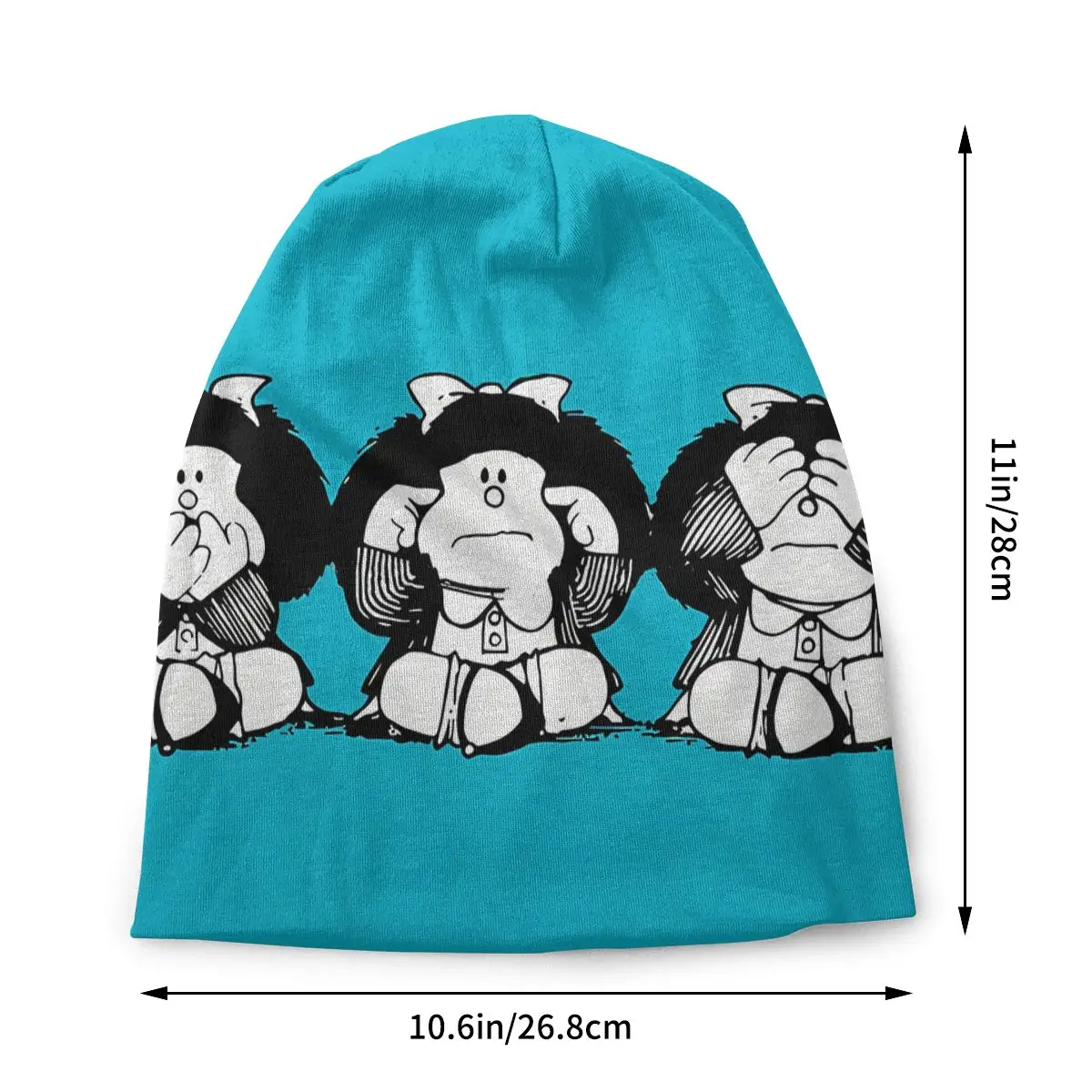 Mafalda Cartoon Comic Mafalda Men Women Thin Beanies Outdoor Ski Cap Skullies Bonnet Hat