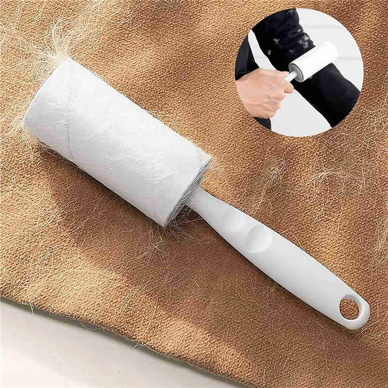 

AS94-Lint Roller Full 360 Sheets With 10 Extra Sticky Lint Roller Set For Clothes, Sofa, Bed And Carpet, Pet Hair,Cat Hair
