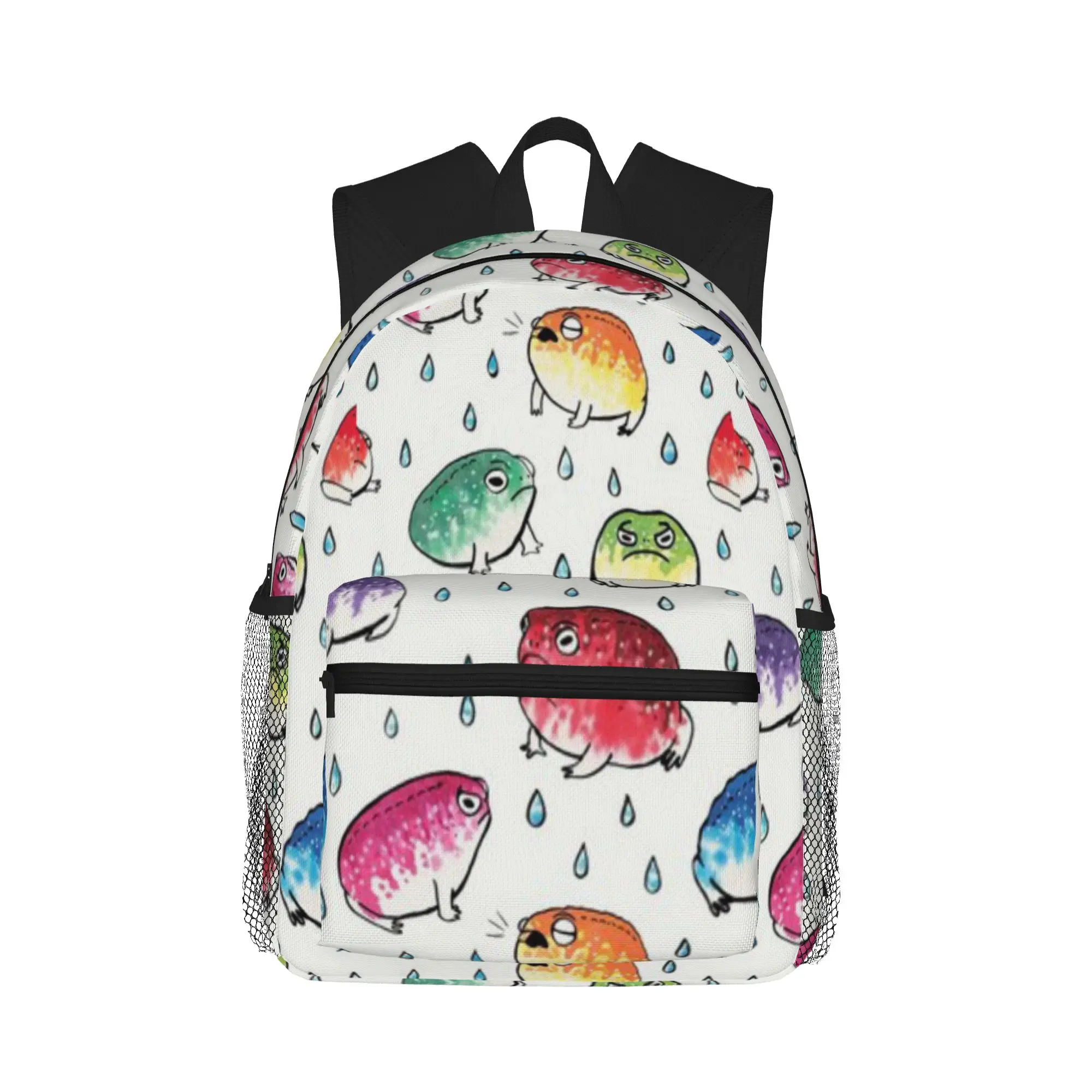 

Round Rain Frogs Casual Backpack for Students and Adults Bag