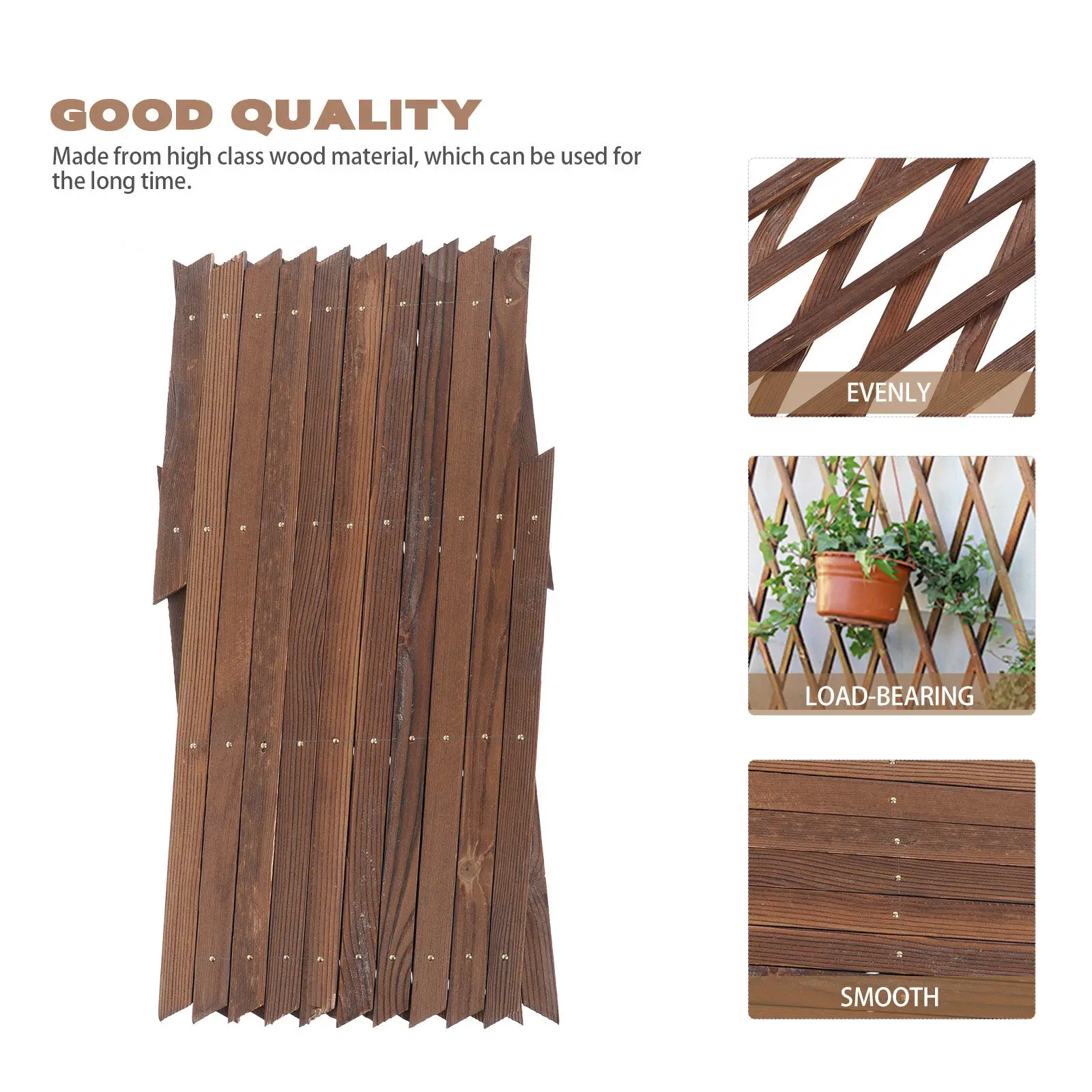 Exquisite Handcrafted Wood Fence for Garden Decoration Yard Boundary Definition and Xmas Tree Accent Rustic Pastoral Style