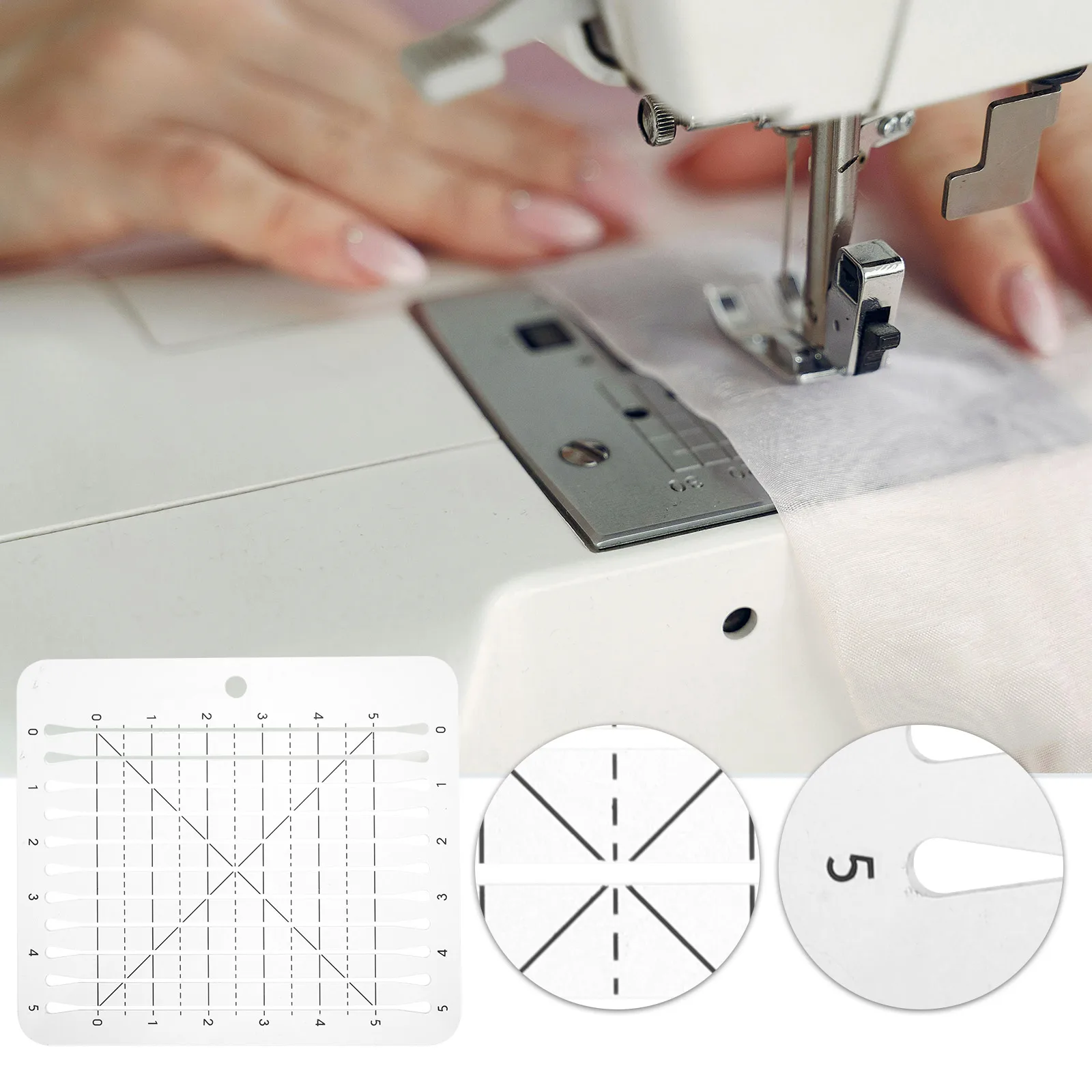 

Acrylic Quilting Ruler 5 Inch Sewing Template DIY Patchwork Square Tools Crafts Guidelines Durable Creative Practical