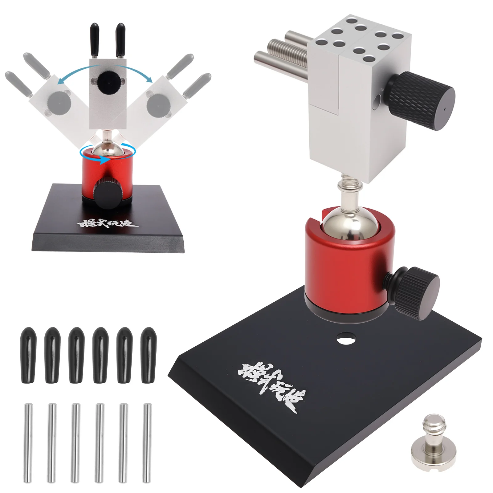 

Mini Vise Table Top Clamp Small Bench Vice for Hobby Jeweler Adjustable Aluminum Alloy 360° Rotatable for Jewelry Making DIY