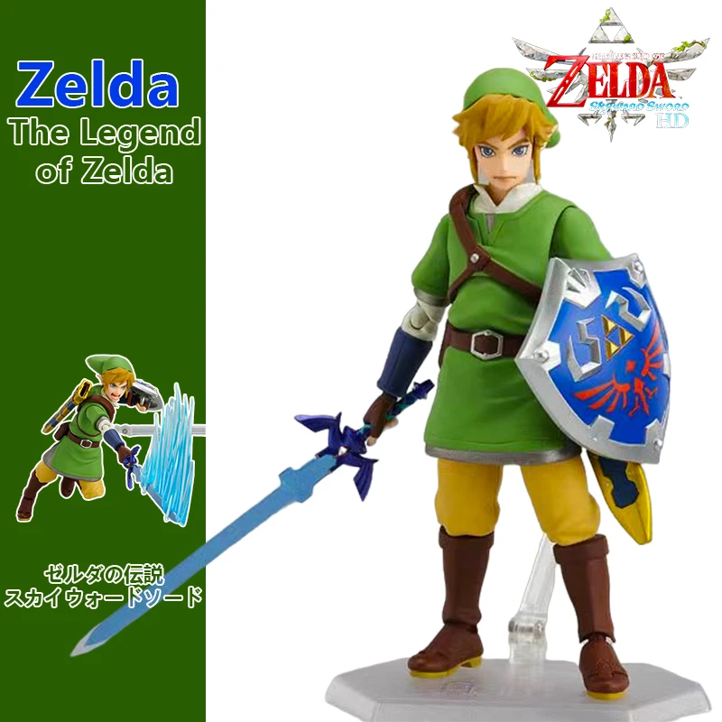 

Anime Legend of Zelda Figure Breath of The Wild 733 413 Figure Link Zelda Master Sword Figure Figma 153 Sky Sword Model Gifts