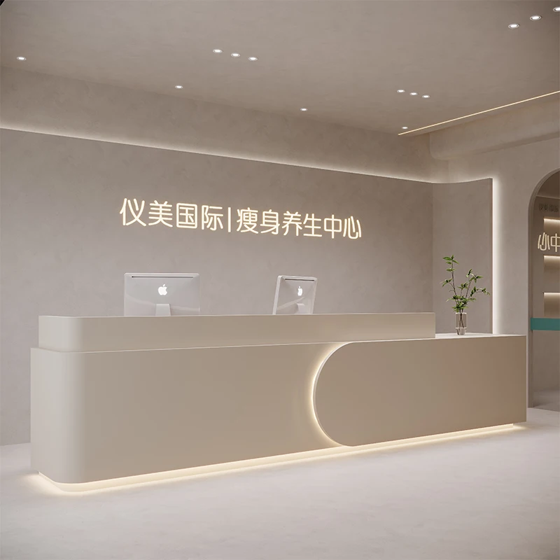 Club Cash Reception Desks Futuristic Hospital Rostrum Mobile Reception Desks Standing Recepcion Mostrador Minimalist Furniture