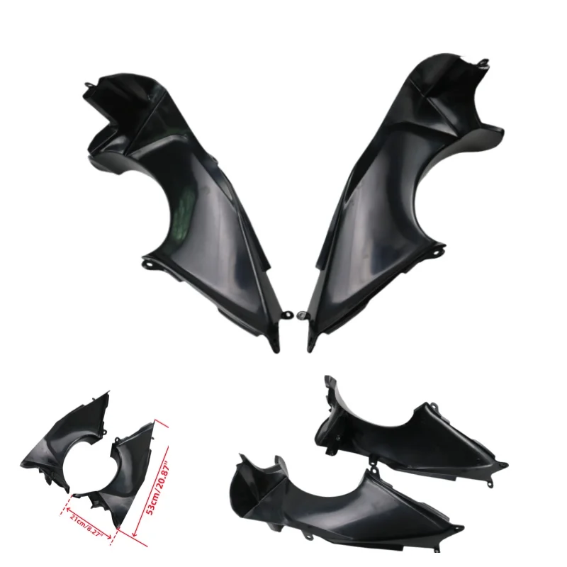 

Motorcycle Black ABS Air Duct Side Panels Fairing Cover for Kawasaki ZX-12R 2002-2005