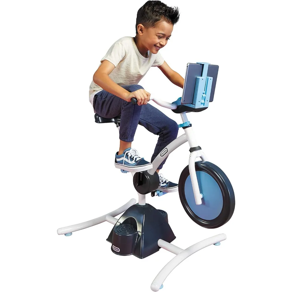 

Pelican Explore & Fit Cycle Adjustable Play Fitness Exercise Equipment Stationary Bike with Videos and Built-in Bluetooth