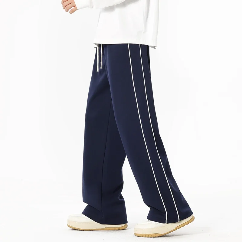 

2026 Spring Autumn Men Sweatpants Baggy Joggers Cotton Korean Sports Pants Neutral Loose Outdoor Jogger Fitness Trouser