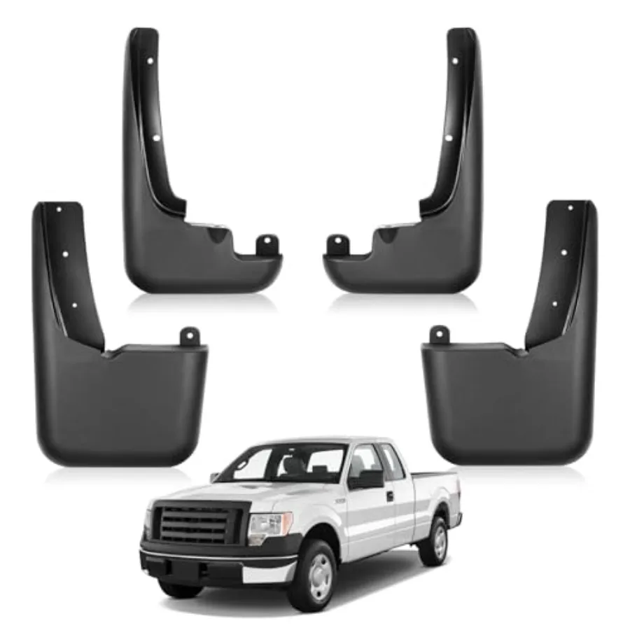 

Mud Flaps Splash Guards PP and TPO Material Mudguards Mudflaps Compatible with f250 f350 1999-2010 with Easy to Clean Fender Fl