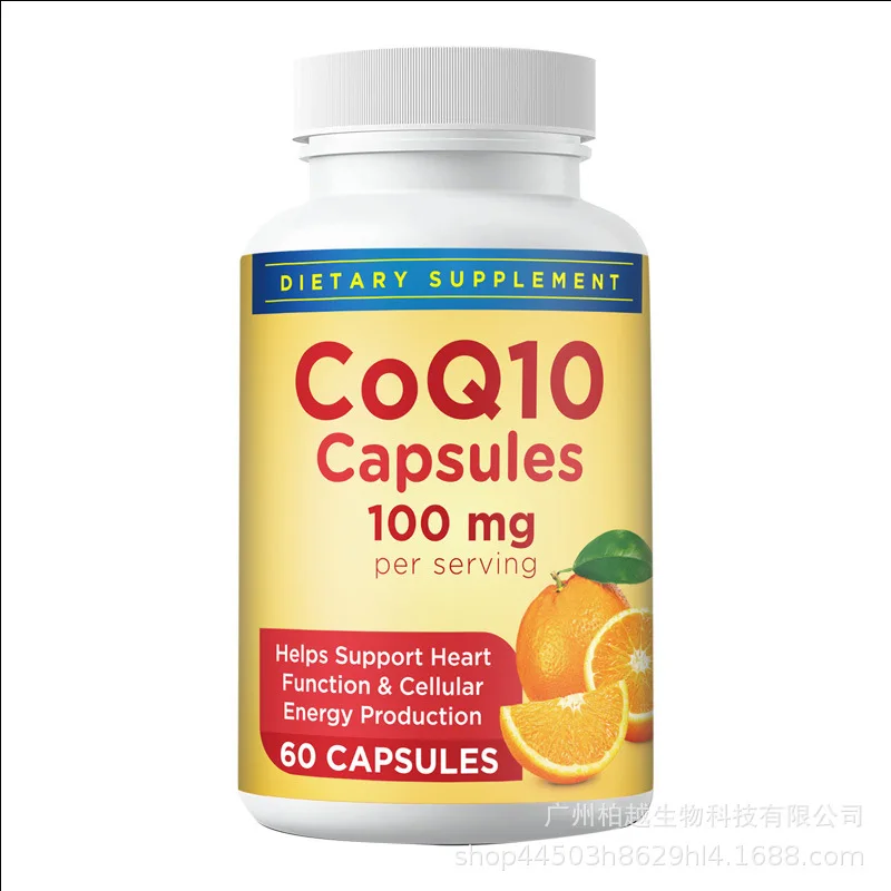 Coenzyme Q10 capsule provides ATP energy for the body to neutralize free radicals and  oxidative cardiovascular protection