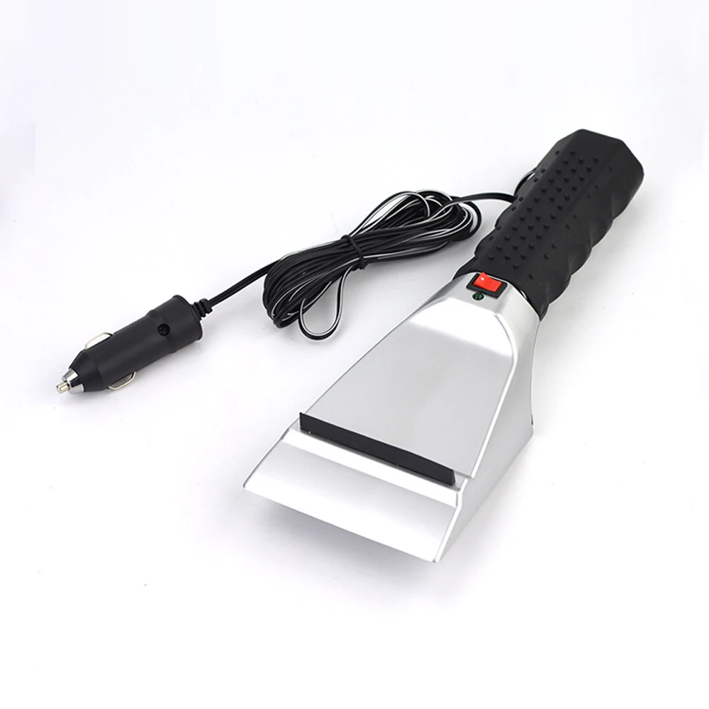 12V Electric Heated Car Ice Scraper Car Windshield Snow Shovel Removal Quick Clean Glass Brush Car Winter Accessories