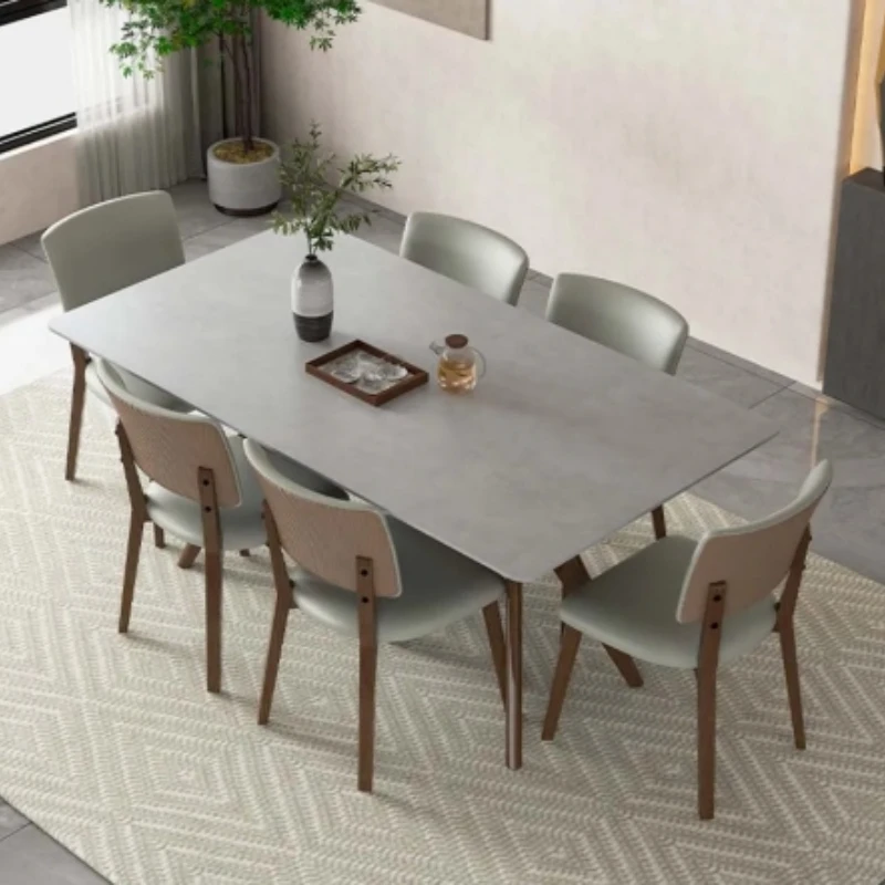 

Прямоугольный обеденный стол для завтрака, элегантный, удобный, сидячий, экономящий место, роскошный современный портативный дизайн, деревянная мебель для дома